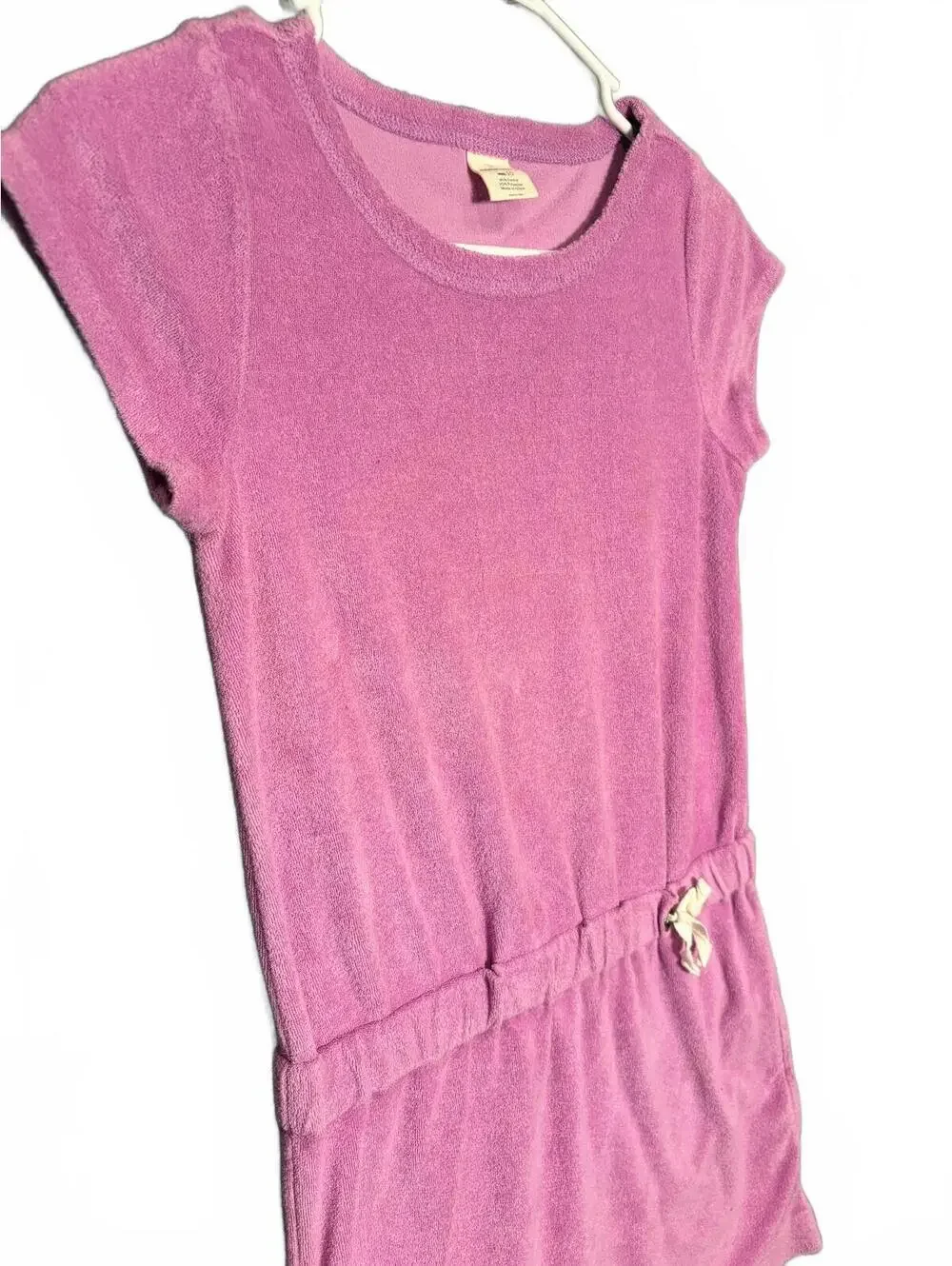 J Crew Crewcuts Girls 10 Pink Towel Terry Dress Swim Cover Up Beach Pool